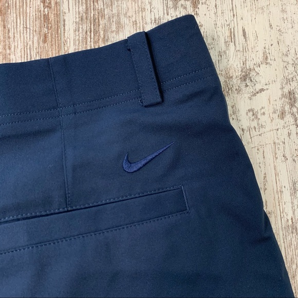 NIKE 2Pr Beige Navy Blue Golf Dri Fit Shorts 42 - Picture 10 of 11